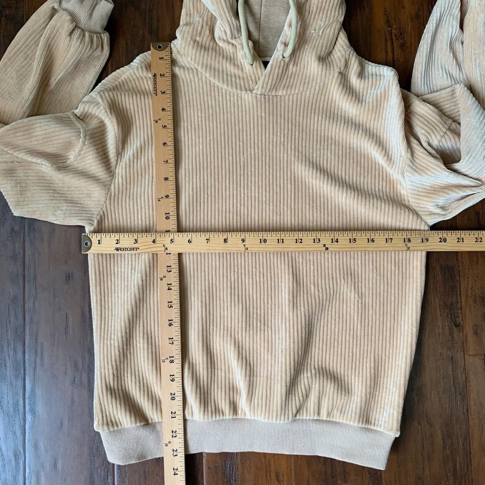 Current Air Tan Ribbed Hoodie - Picture 8 of 8